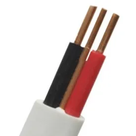 1.5mm Twin Flat Cable With Earth Premium Per Meter