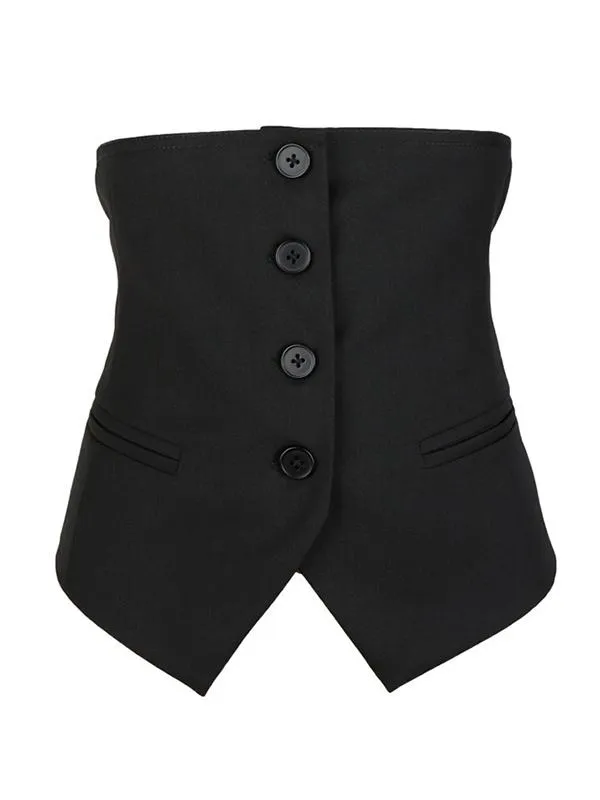 Adjustable Waist Half Suit Vest