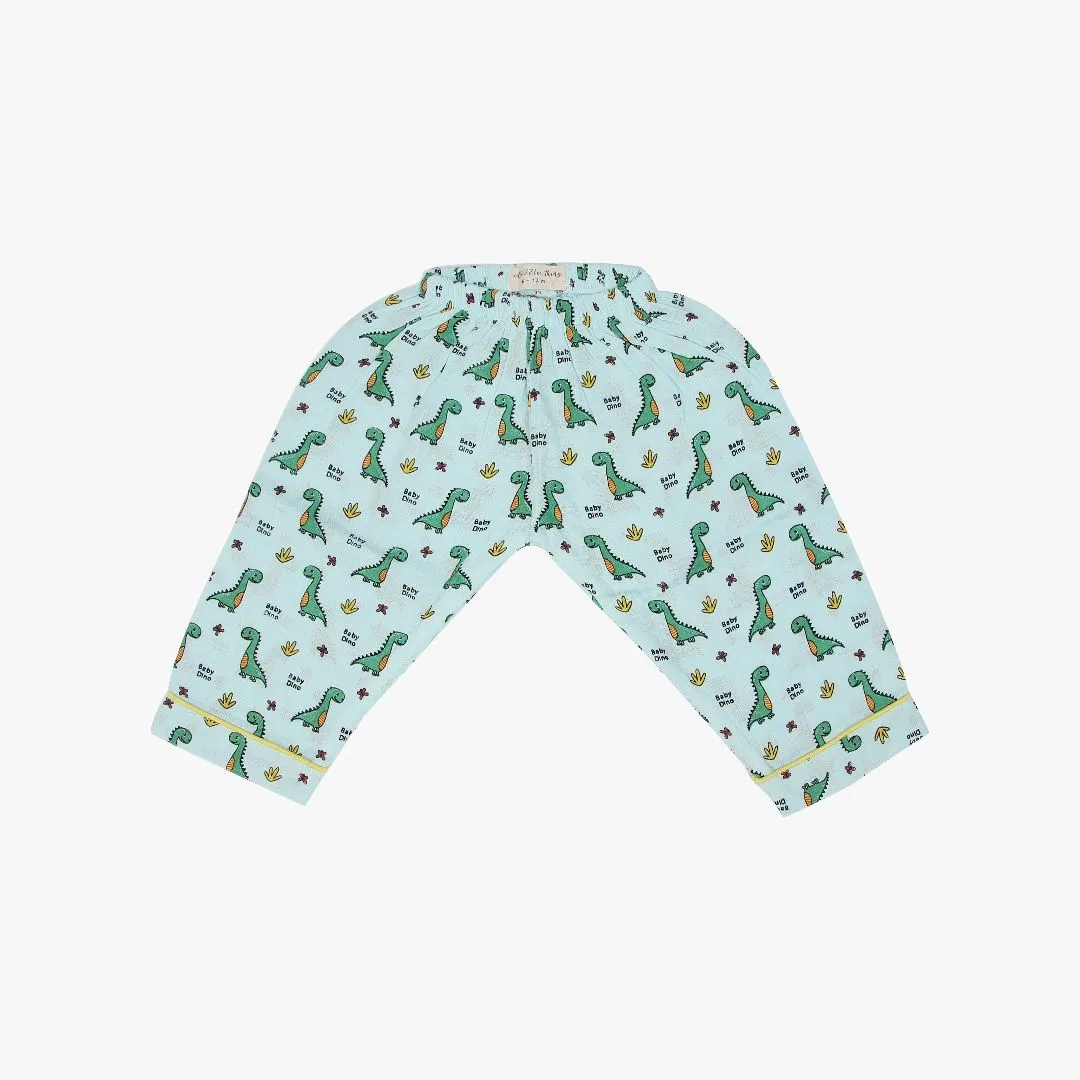 Baby Dino - Muslin Full Sleeve Sleep Suit for babies and kids (Unisex)