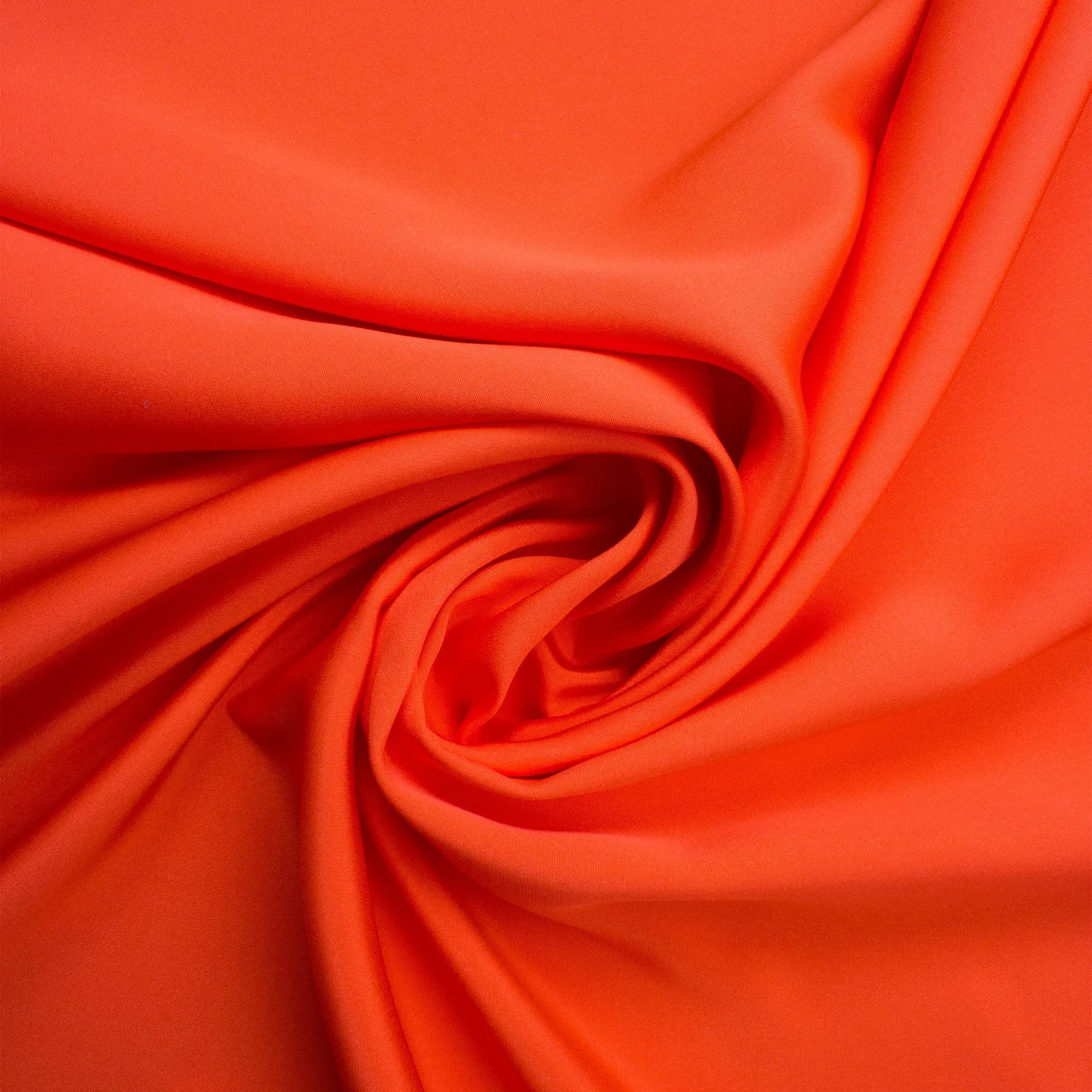 Bright Orange Silk Marocain Crêpe