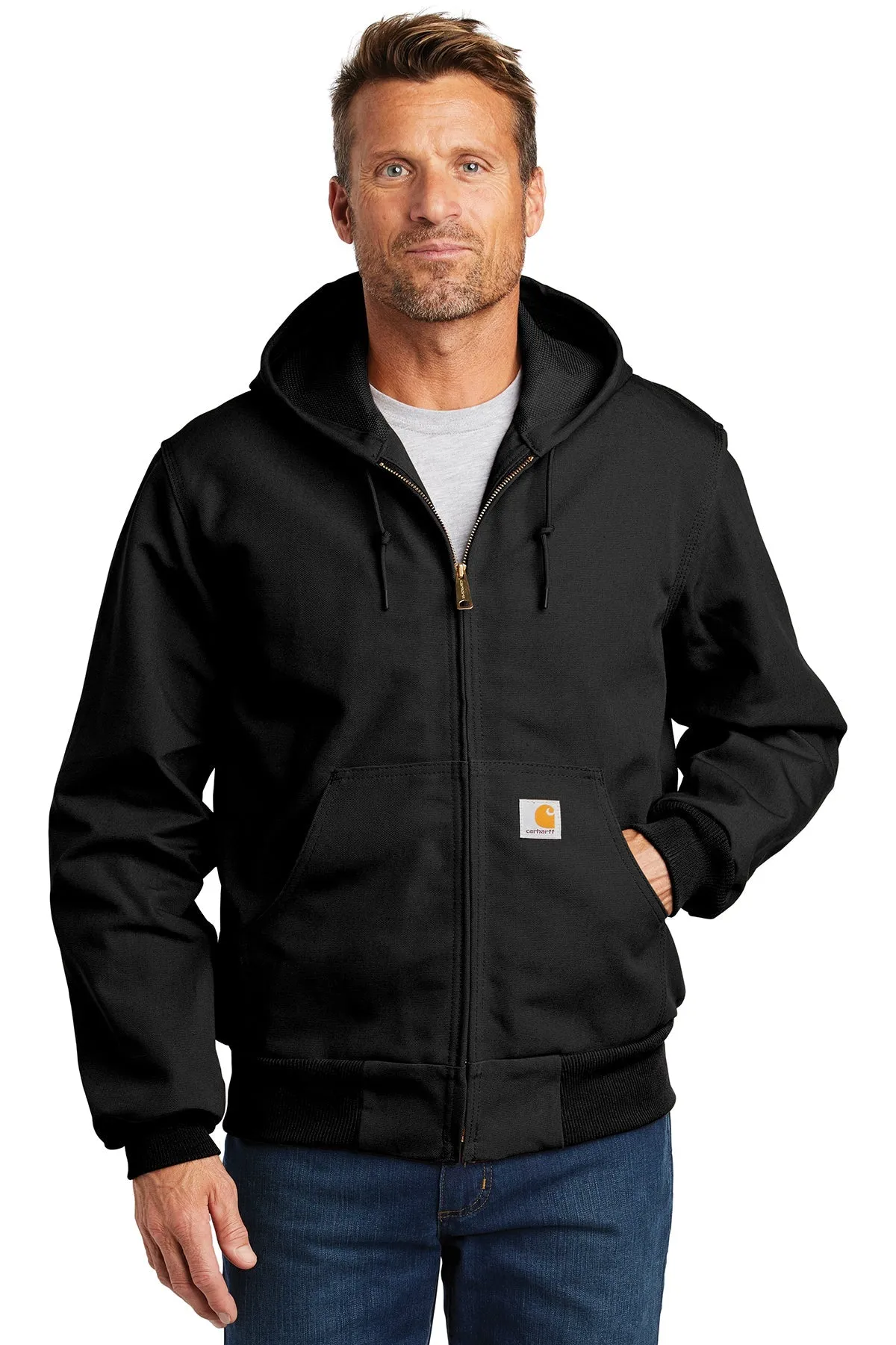 Carhartt Tall Thermal-Lined Duck Custom Jackets, Black