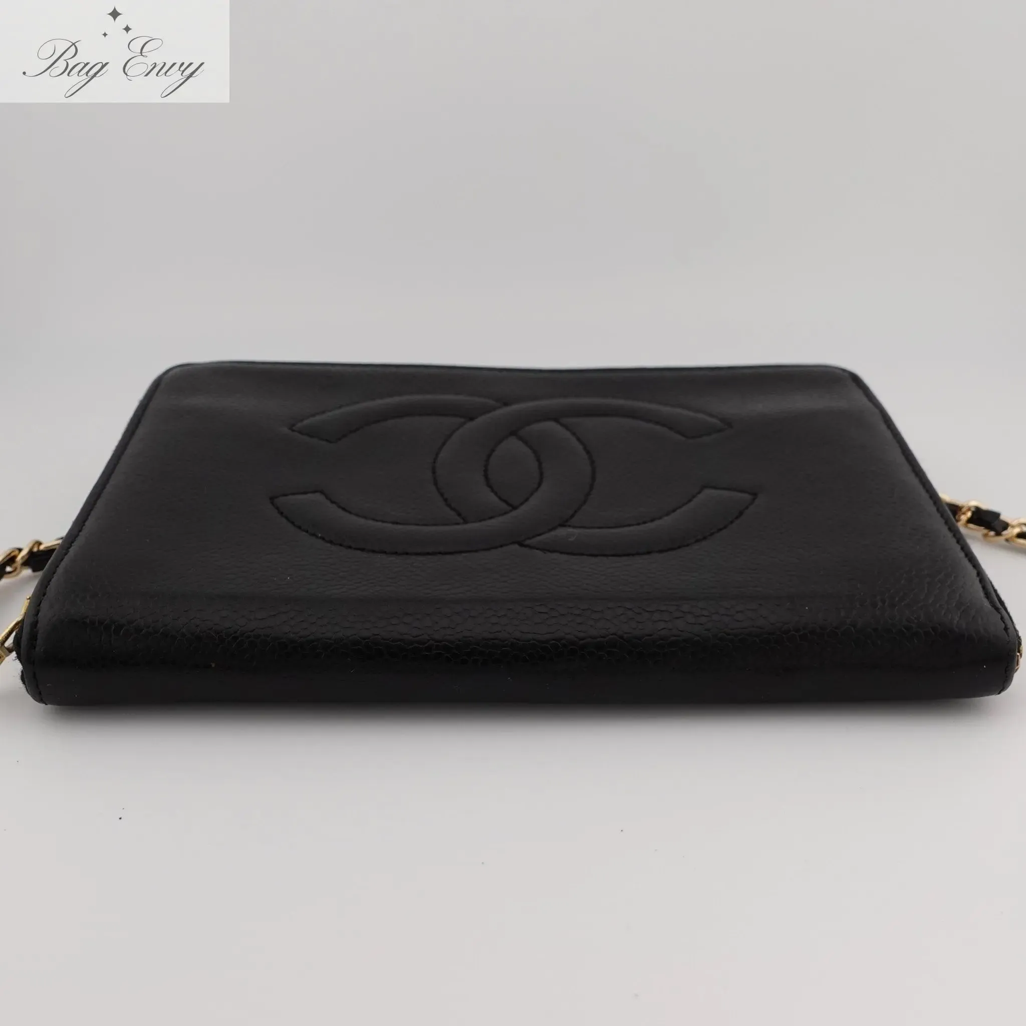 CHANEL Caviar Timeless Zip Organizer on Adjustable Chain