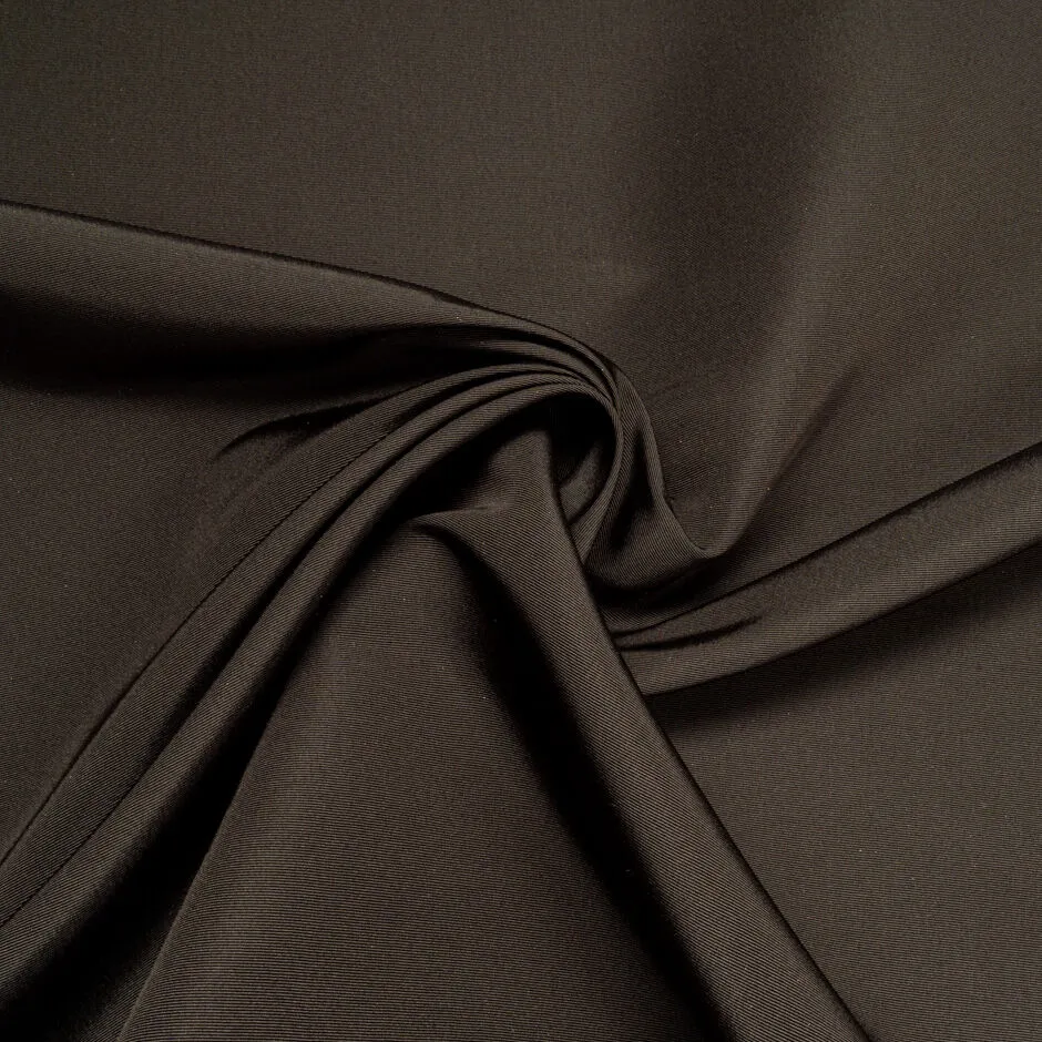 Dark Brown Pure Silk Faille