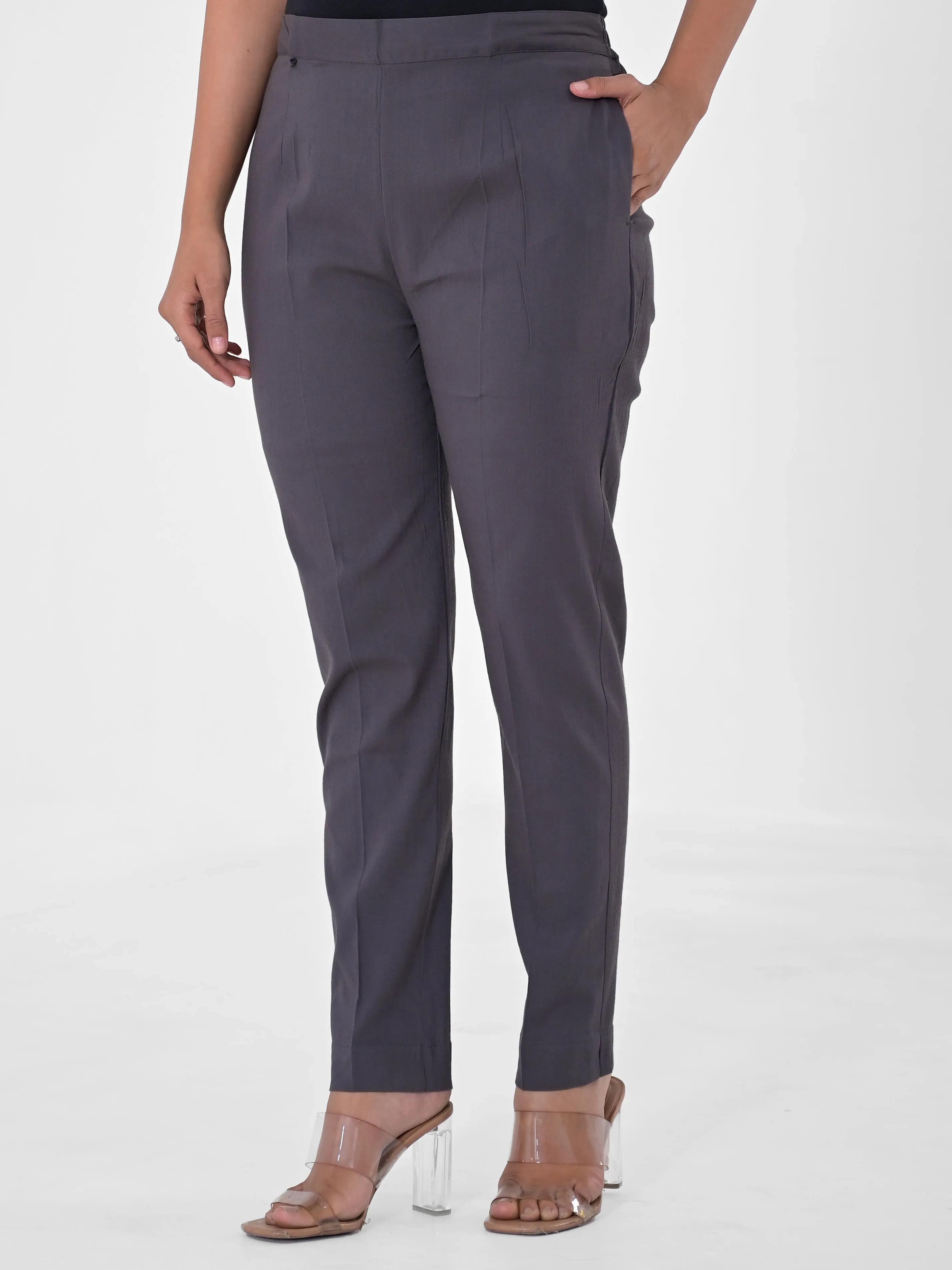 Dark Grey 4-Way Stretchable Pants