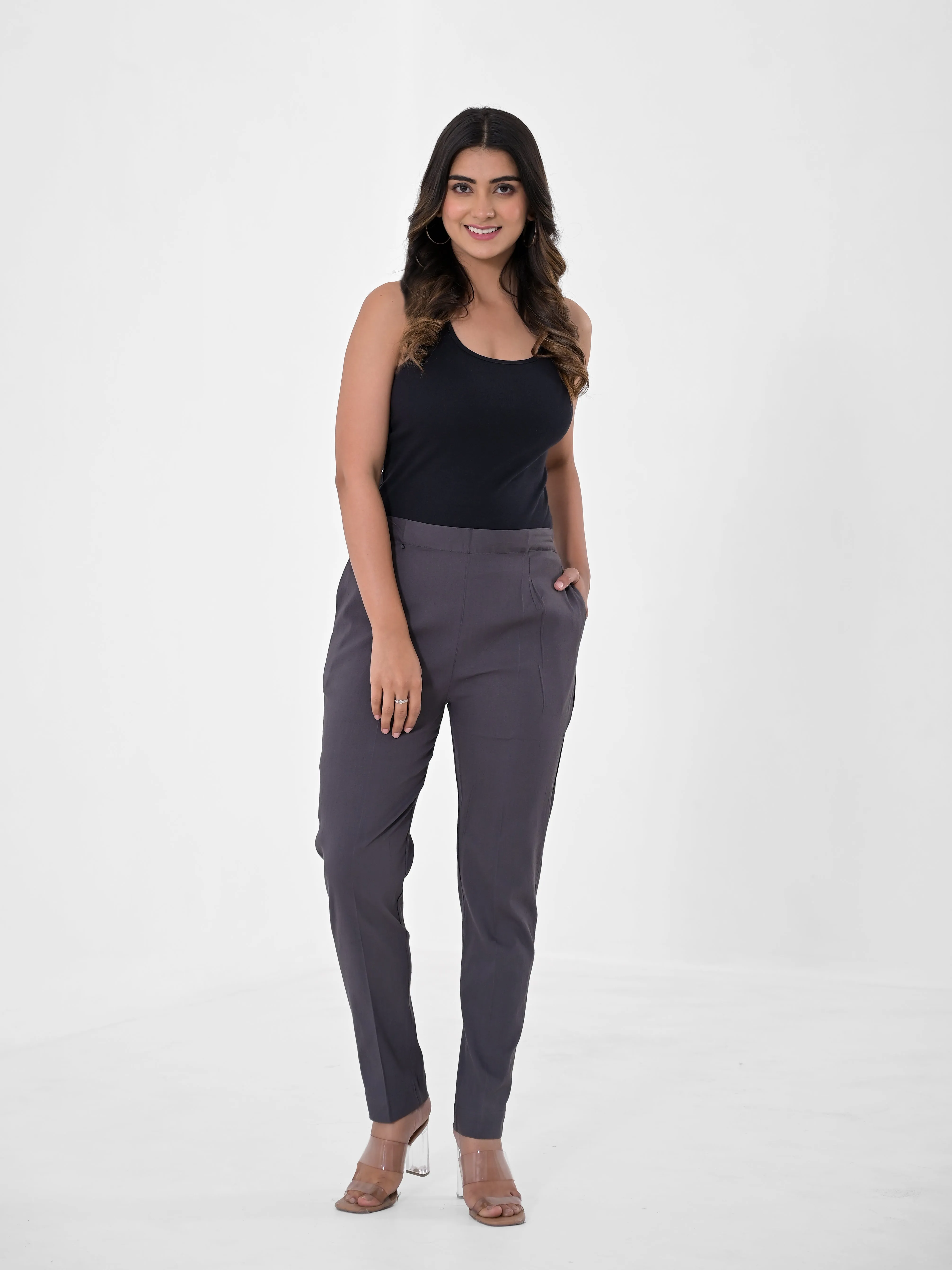 Dark Grey 4-Way Stretchable Pants