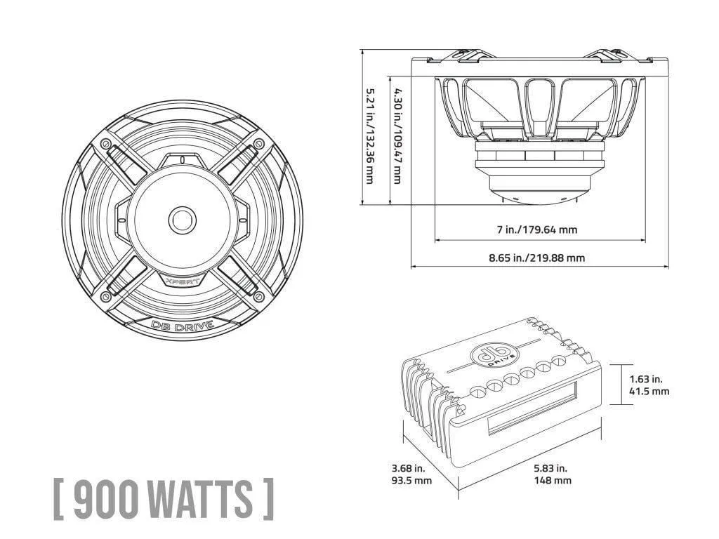 DB Drive EX8NCD Euphoria XPERT  8″ Pro Coaxial Speaker