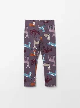 Deer Print Kids Leggings