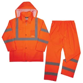 Ergodyne 25334 #8376K L Orange Lightweight HV Rain Suit