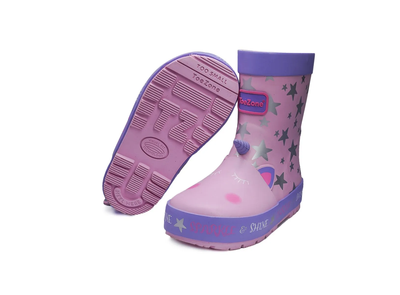 EVA - Girls' Unicorn Themed Pink Novelty Rain Boots