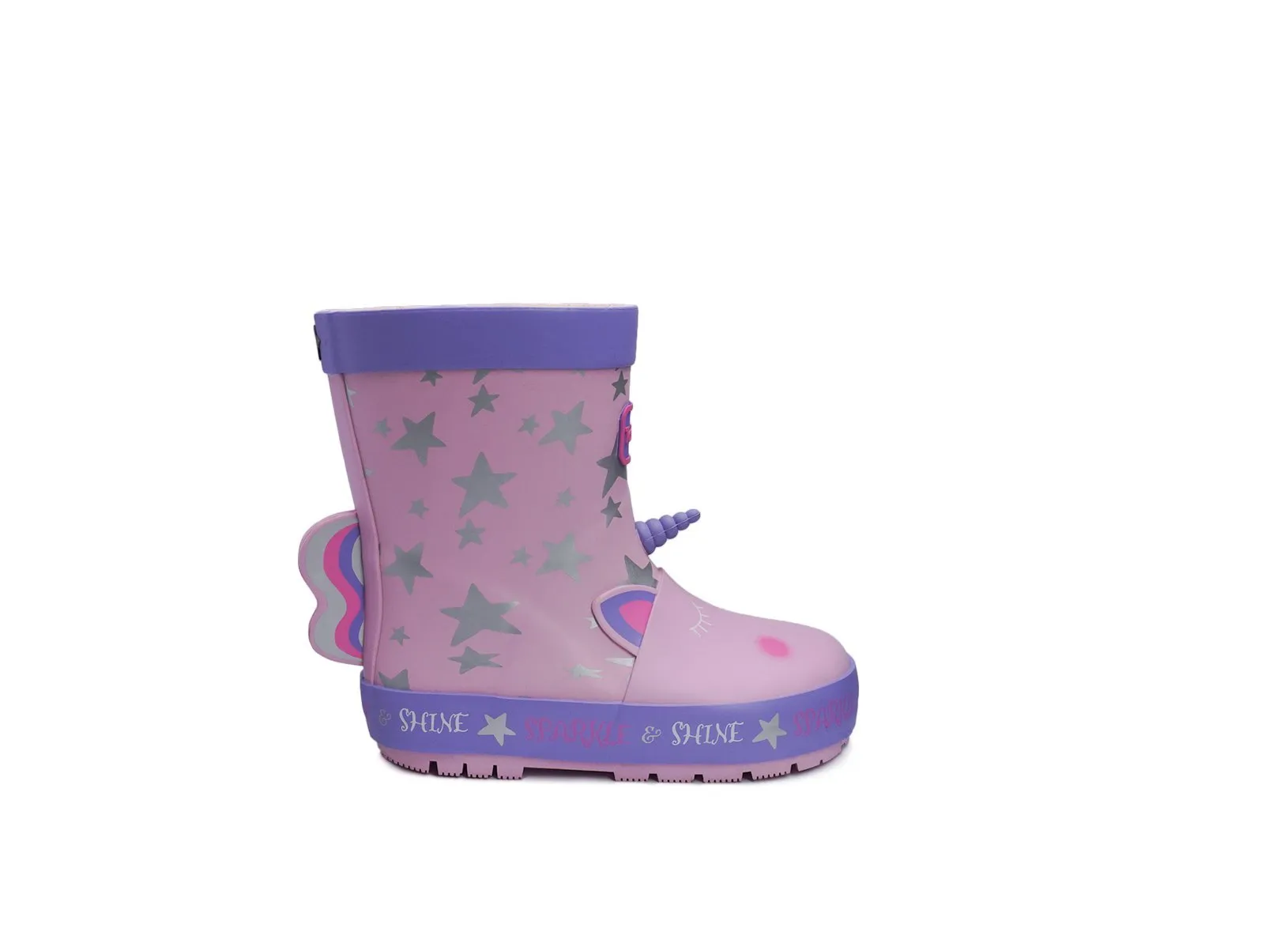 EVA - Girls' Unicorn Themed Pink Novelty Rain Boots