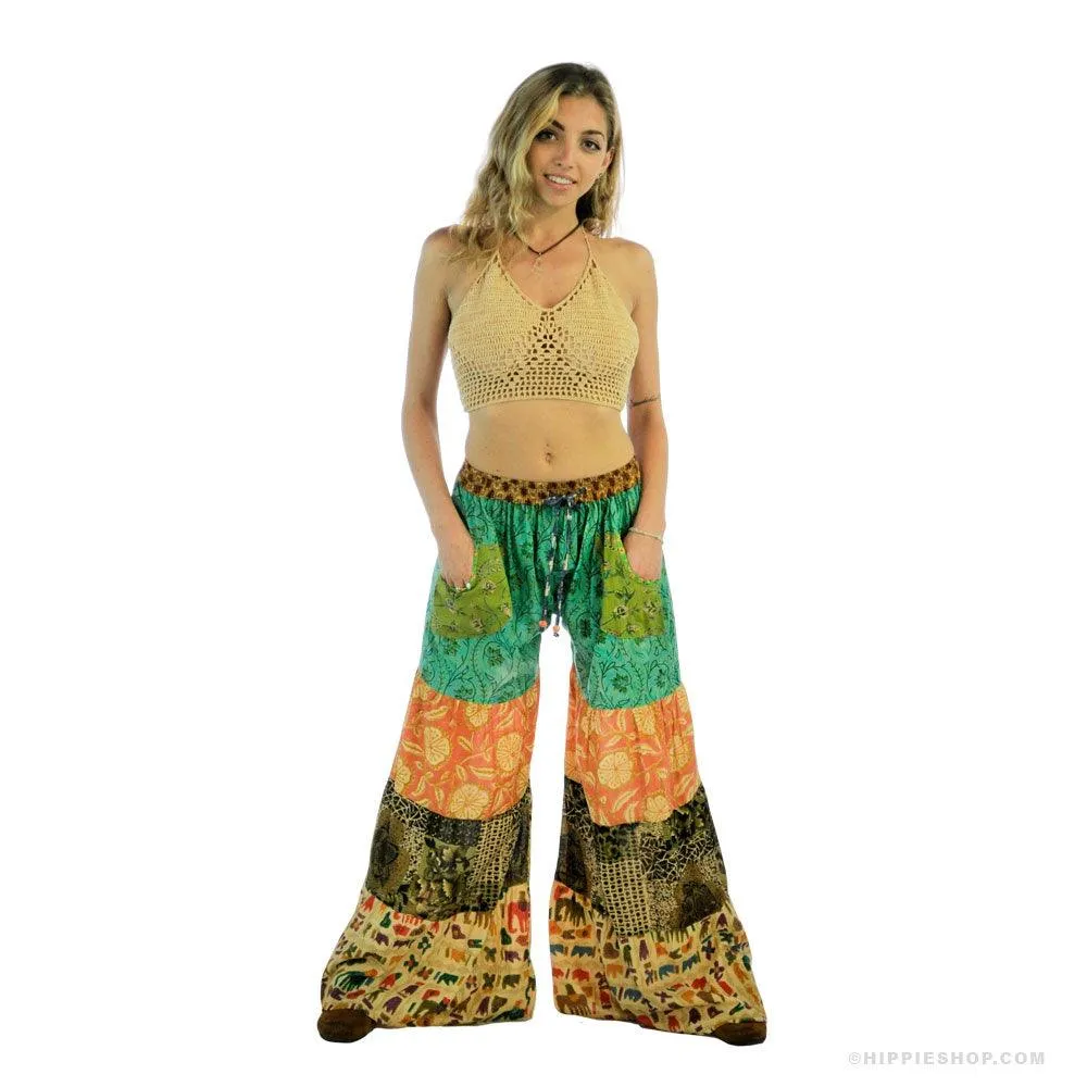 Far Out Flare Patchwork Pants