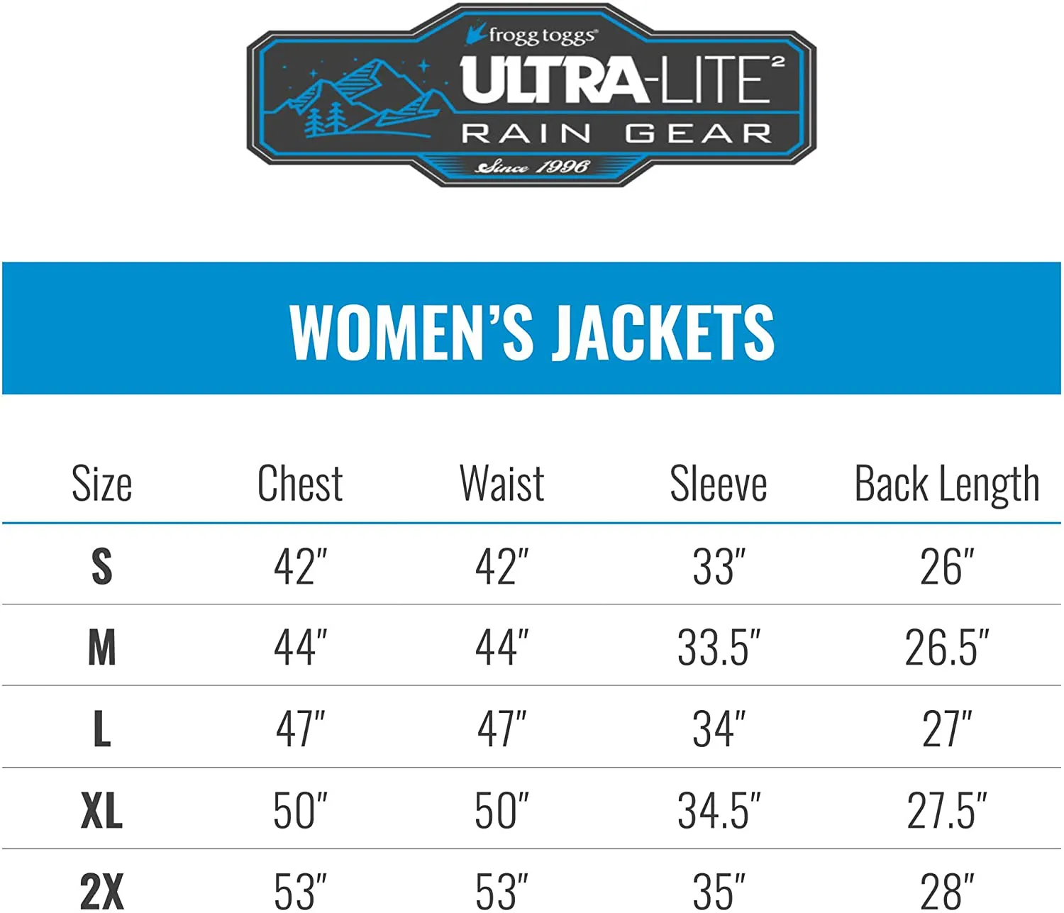 FROGG TOGGS Women's Ultra-Lite2 Waterproof Breathable Rain Jacket