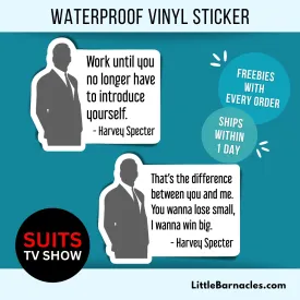 Harvey Specter Quote Sticker Suits TV Show Attorney Law - Variety 4