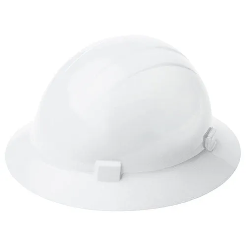 HH 19221 White Full Brim 4PT Rachet Suspension Hard Hat