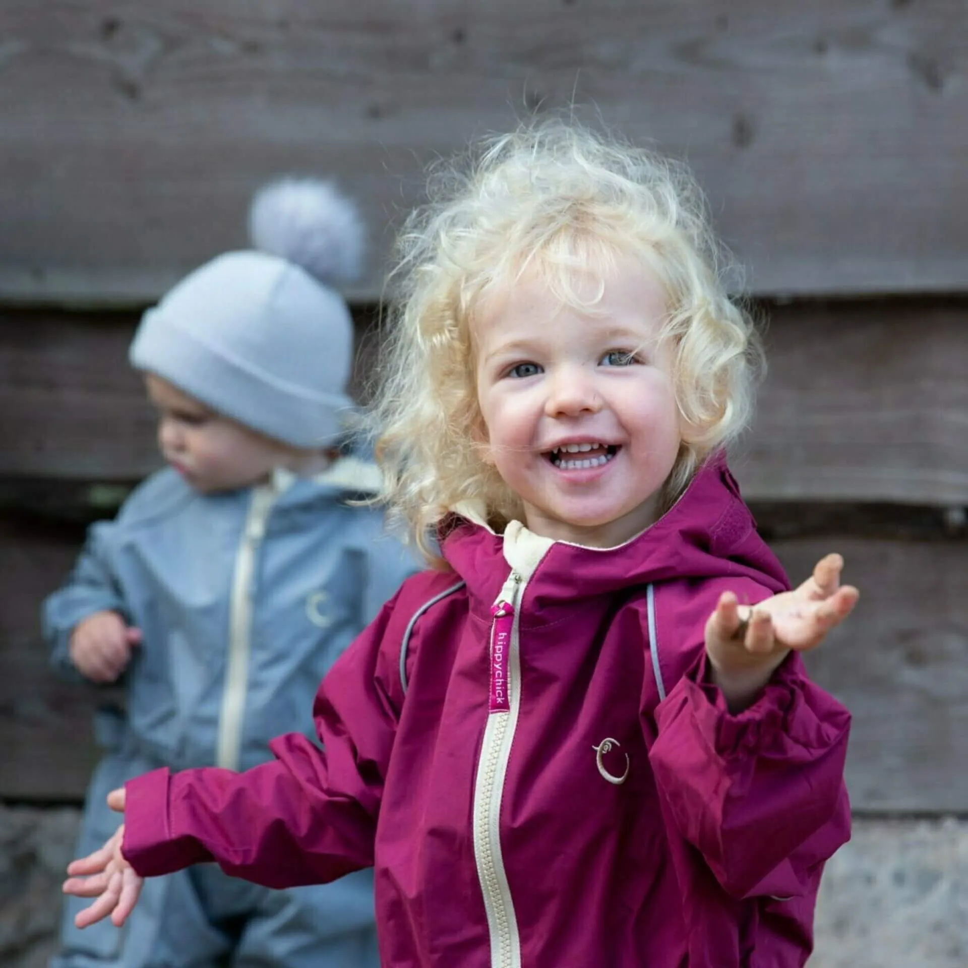 Hippychick Toddler All-In-One Waterproof Shell Suit (Raspberry)