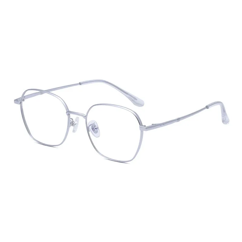 Hotony Unisex Full Rim Polygon Round Titanium Eyeglasses 8009