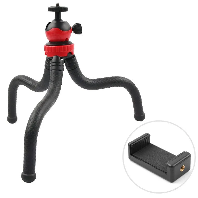 Hridz 360 Degree Flexible Octopus Portable Tripod Heavy Duty Stand with Ball Head for GoPro DSLR Camera