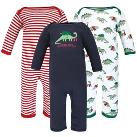 Hudson Baby Cotton Coveralls, Christmasaurus