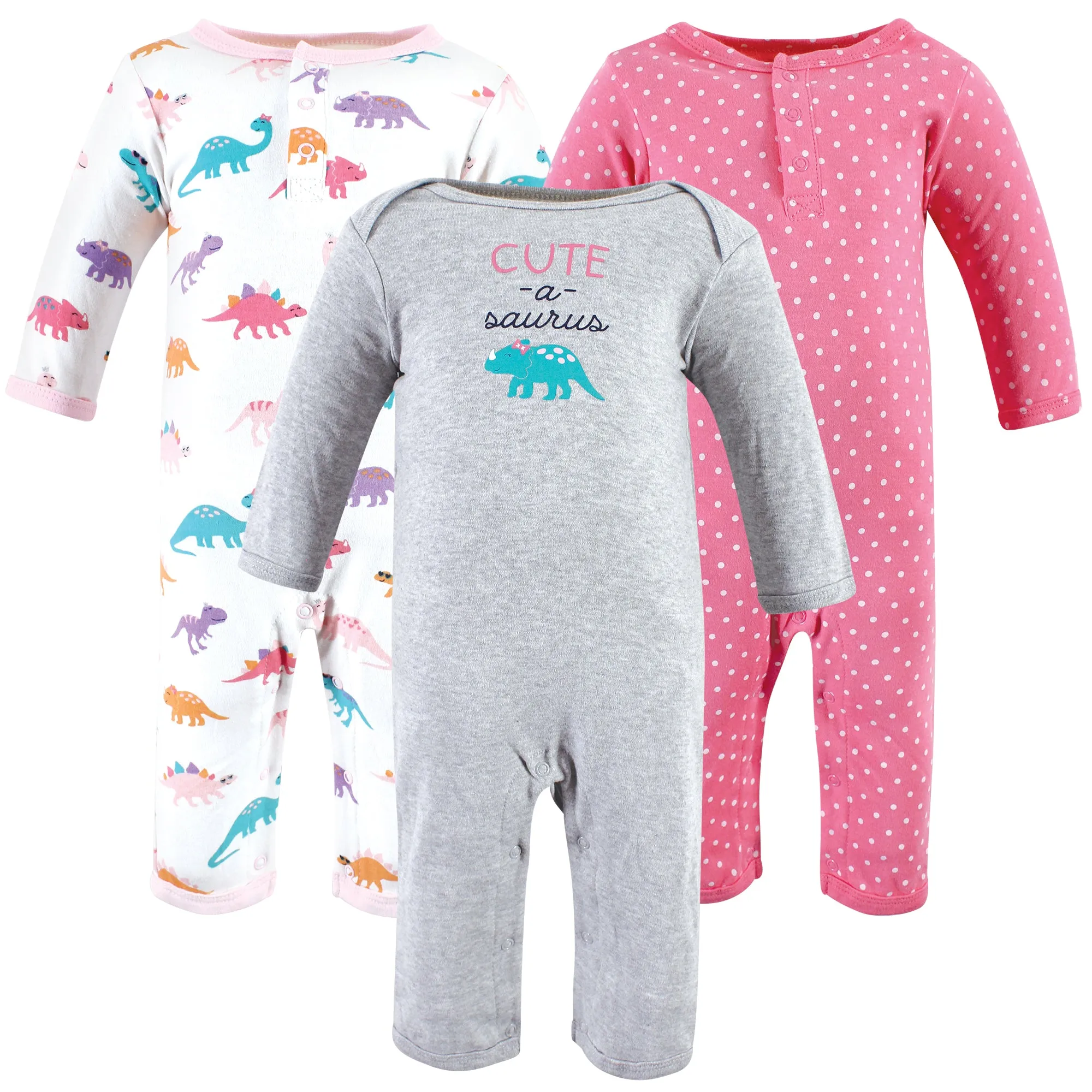 Hudson Baby Cotton Coveralls, Cuteasaurus