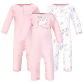 Hudson Baby Cotton Coveralls, Glitter Unicorn