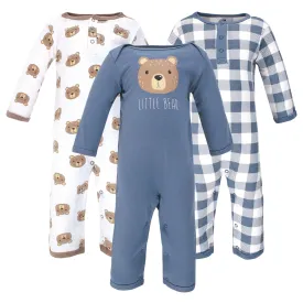 Hudson Baby Cotton Coveralls, Little Bear