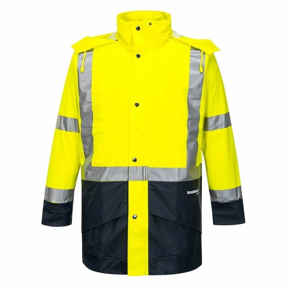 Huski Mens Core Farmers 2-Tone Hi-Vis Waterproof Taped Jacket