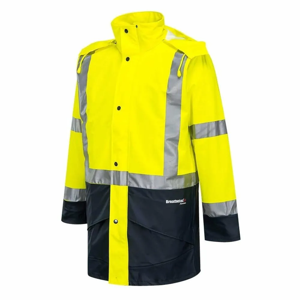 Huski Mens Core Farmers 2-Tone Hi-Vis Waterproof Taped Jacket