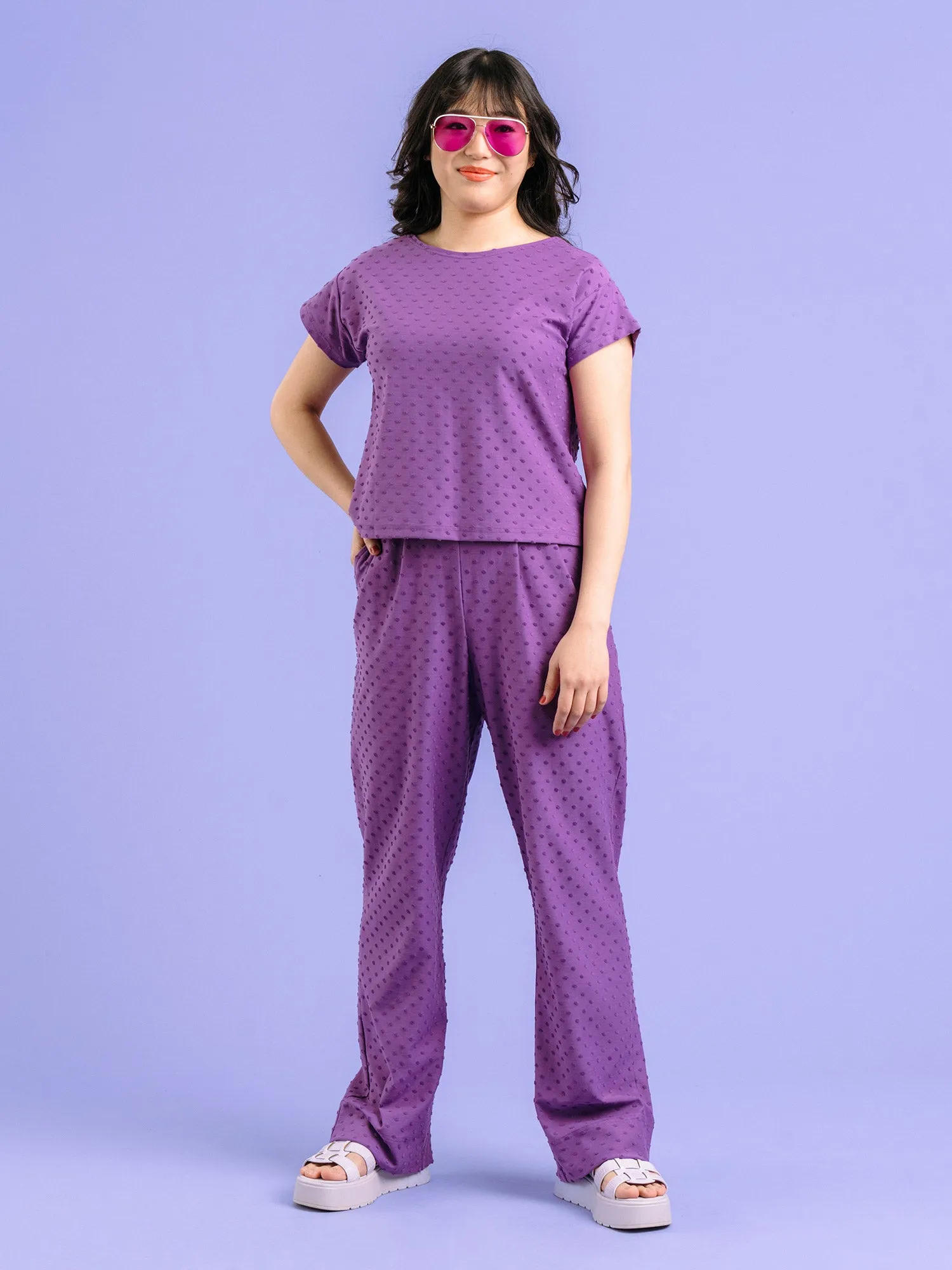 Jill Pants Purple Dot