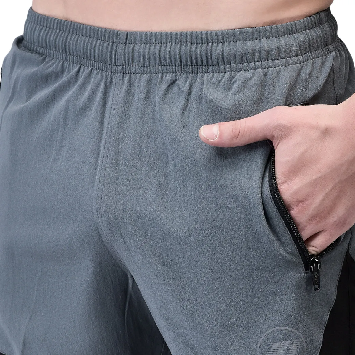 KI Elite Grey Black Training Shorts - Performance Gear for Professional Athletes