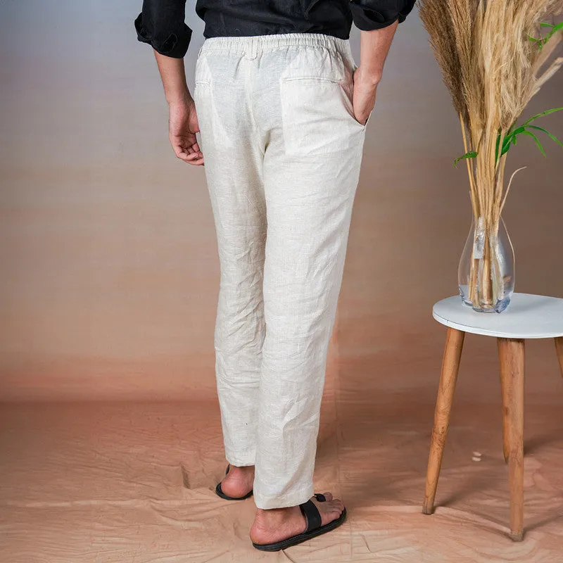 Linen Trouser Pants for Men | Beige