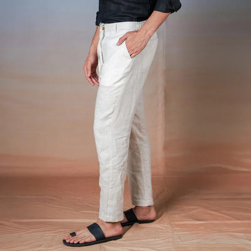 Linen Trouser Pants for Men | Beige