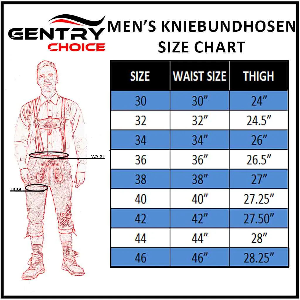 Men Trachten Oktoberfest outfit Kniebundhosen Black "Rommel"