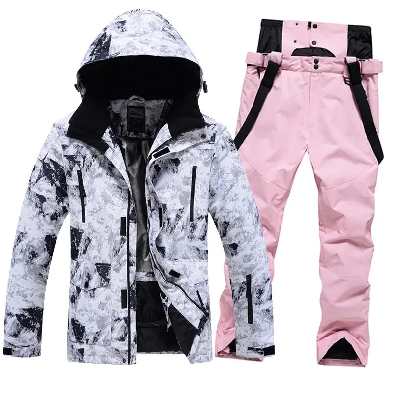 Men Women Insulated Ski Jacket & Pants Set