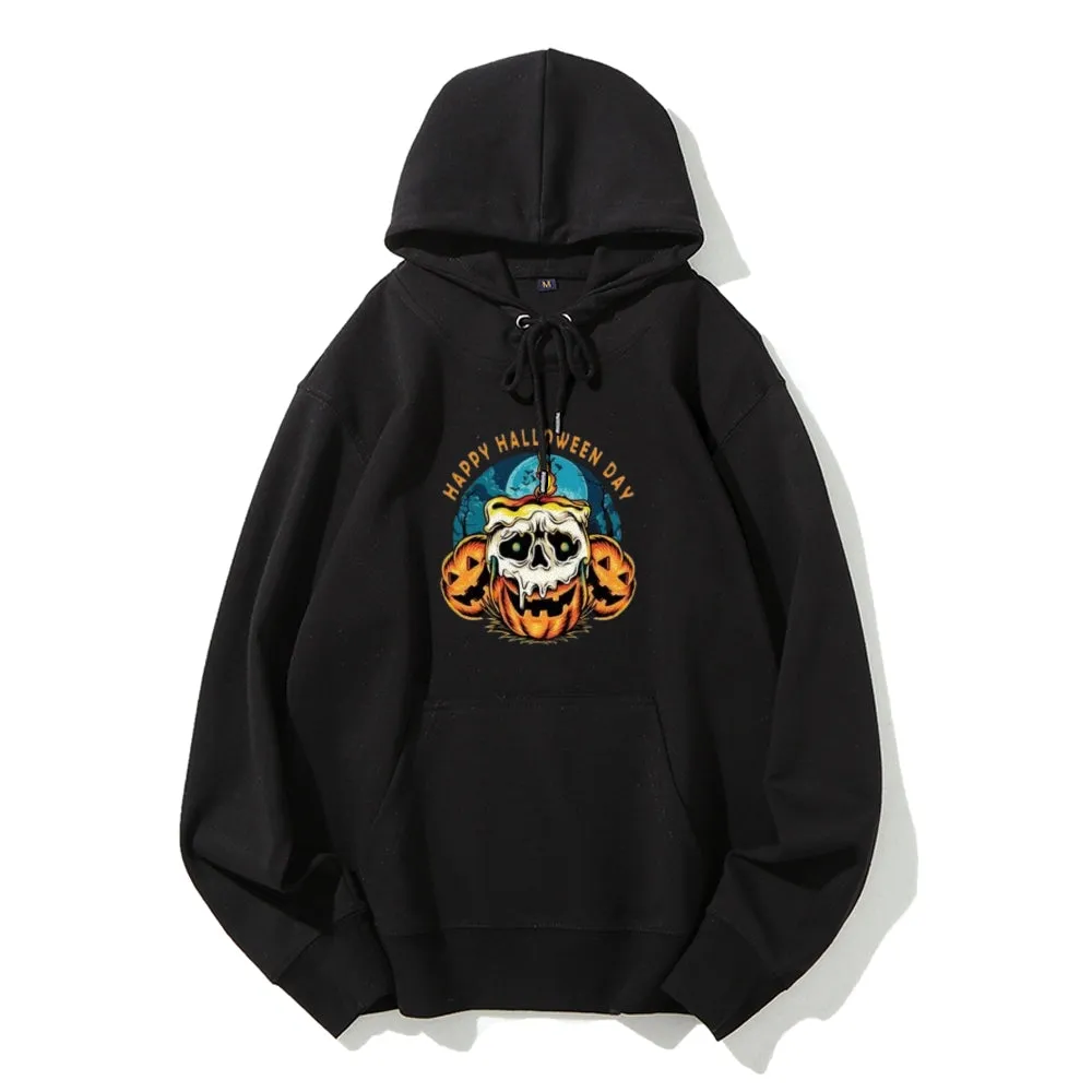 Mens Happy Halloween Day Graphic Hoodies