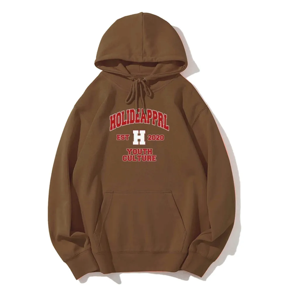 Mens Holidepprl Letter Graphic Pullover Hoodies