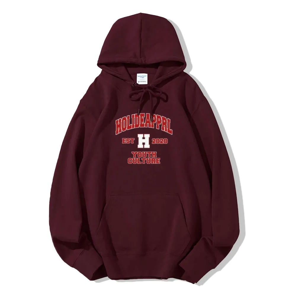 Mens Holidepprl Letter Graphic Pullover Hoodies