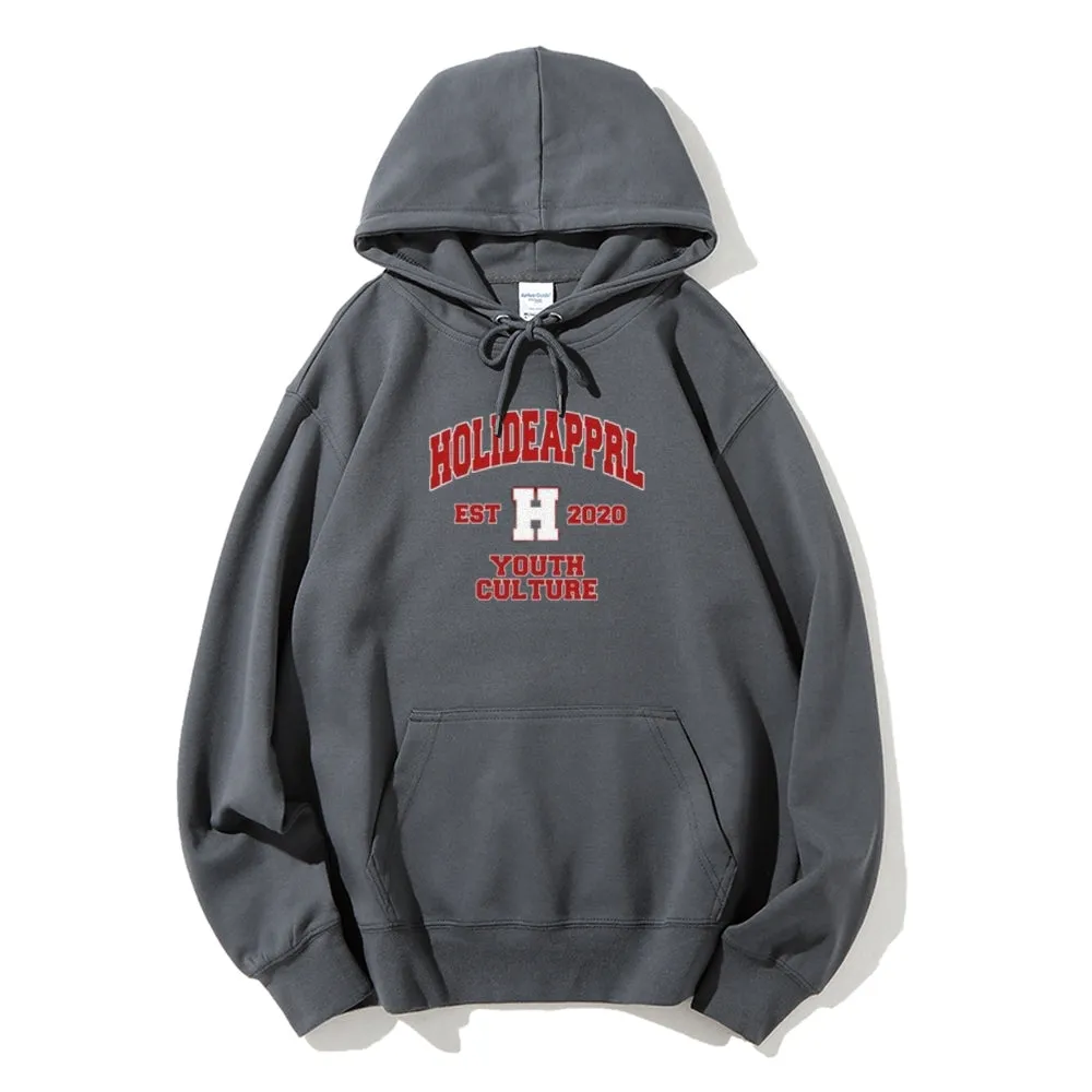 Mens Holidepprl Letter Graphic Pullover Hoodies