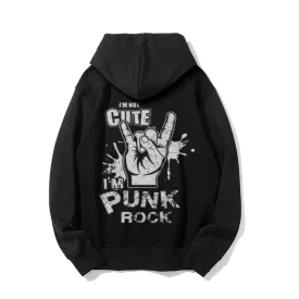 Mens I AM PUNK ROCK Graphic Hoodies