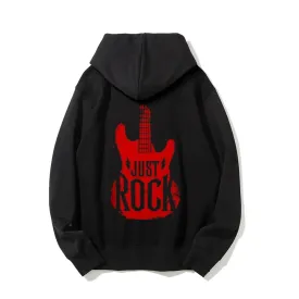 Mens JUST ROCK Guitar Graphic Hoodies