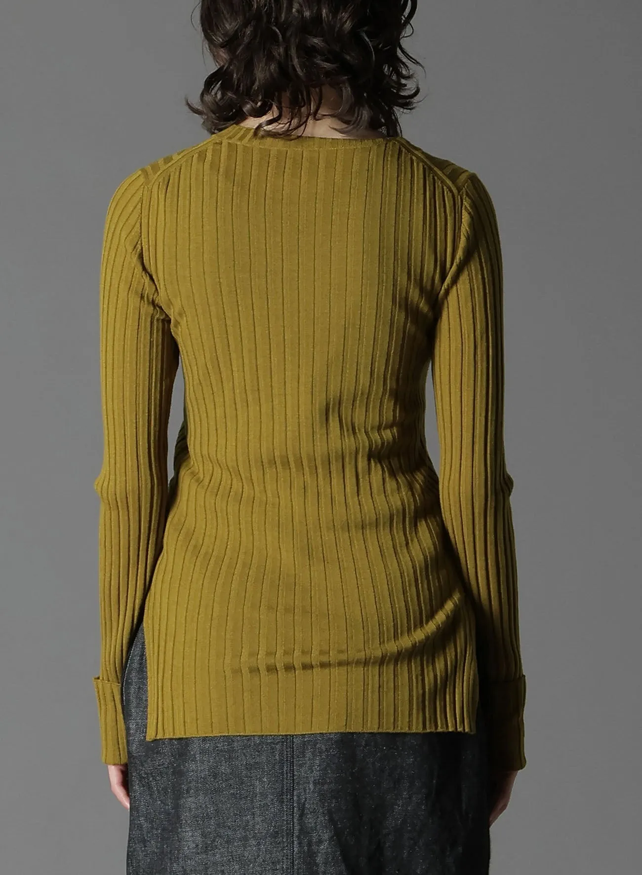 MERINO WOOL RIB CREW NECK KNITWEAR