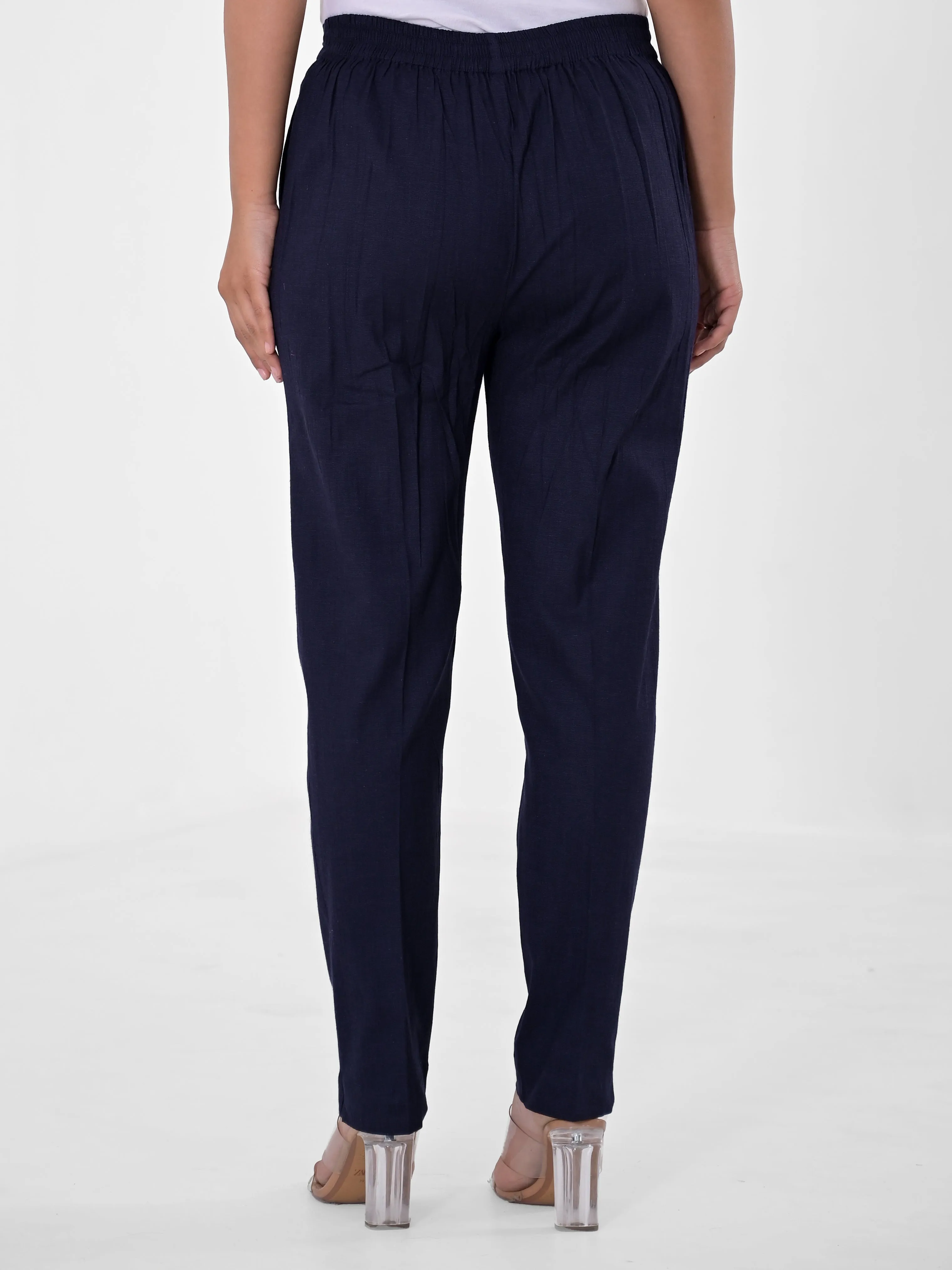 Navy Blue 4-Way Stretchable Pants