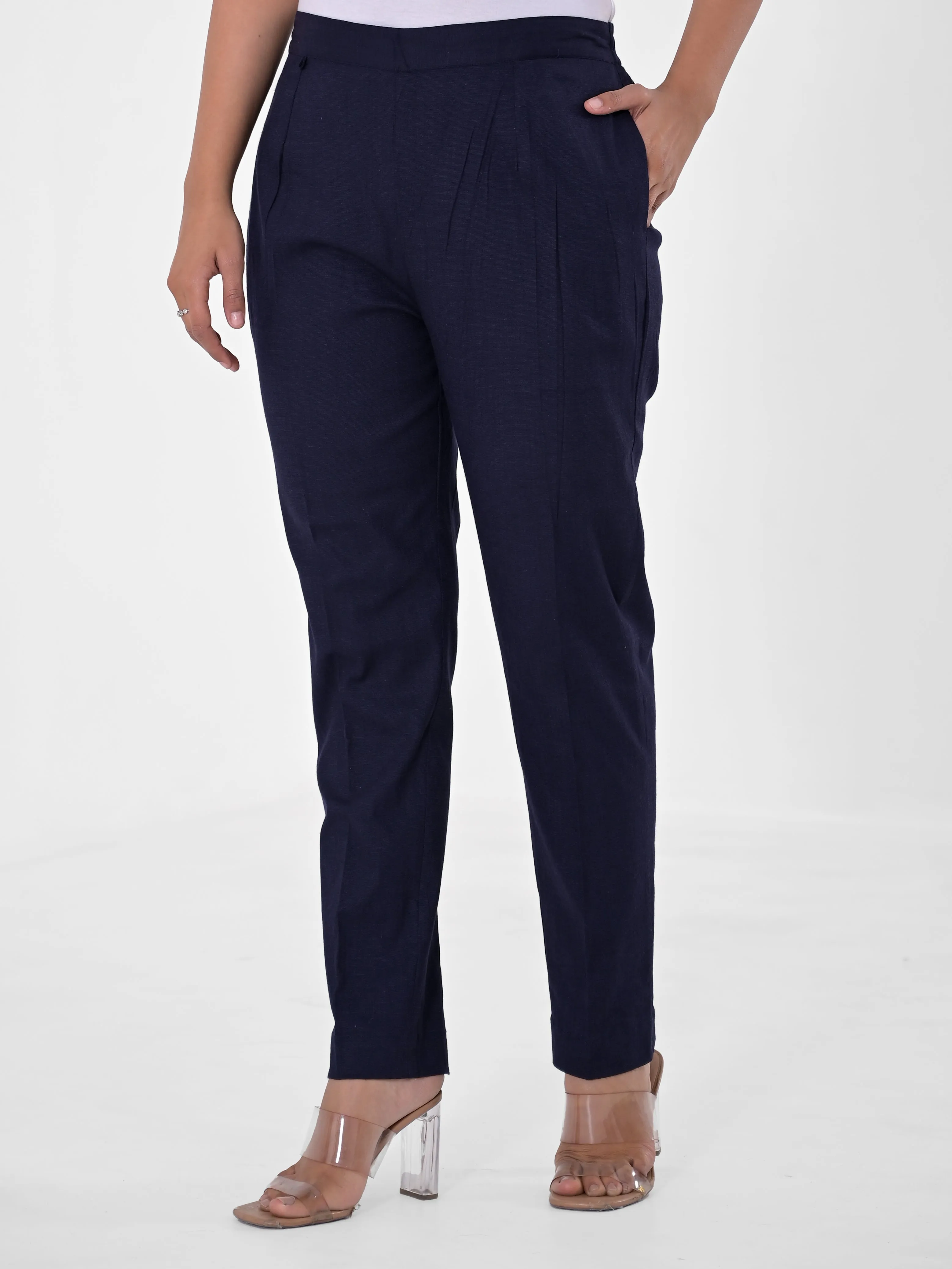 Navy Blue 4-Way Stretchable Pants