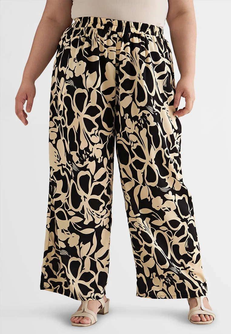 Pauline Printed Loose Fit Flowy Pants