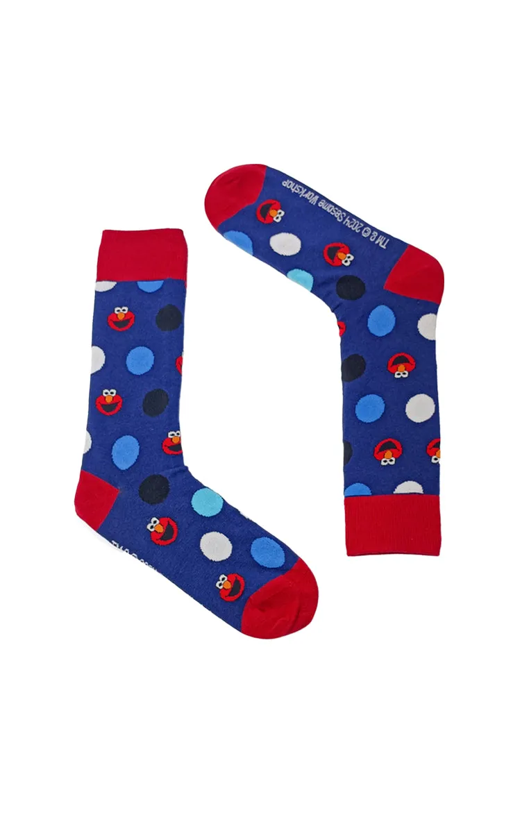 Rad Russel x Sesame Street Elmo Socks with Polka Dot Design