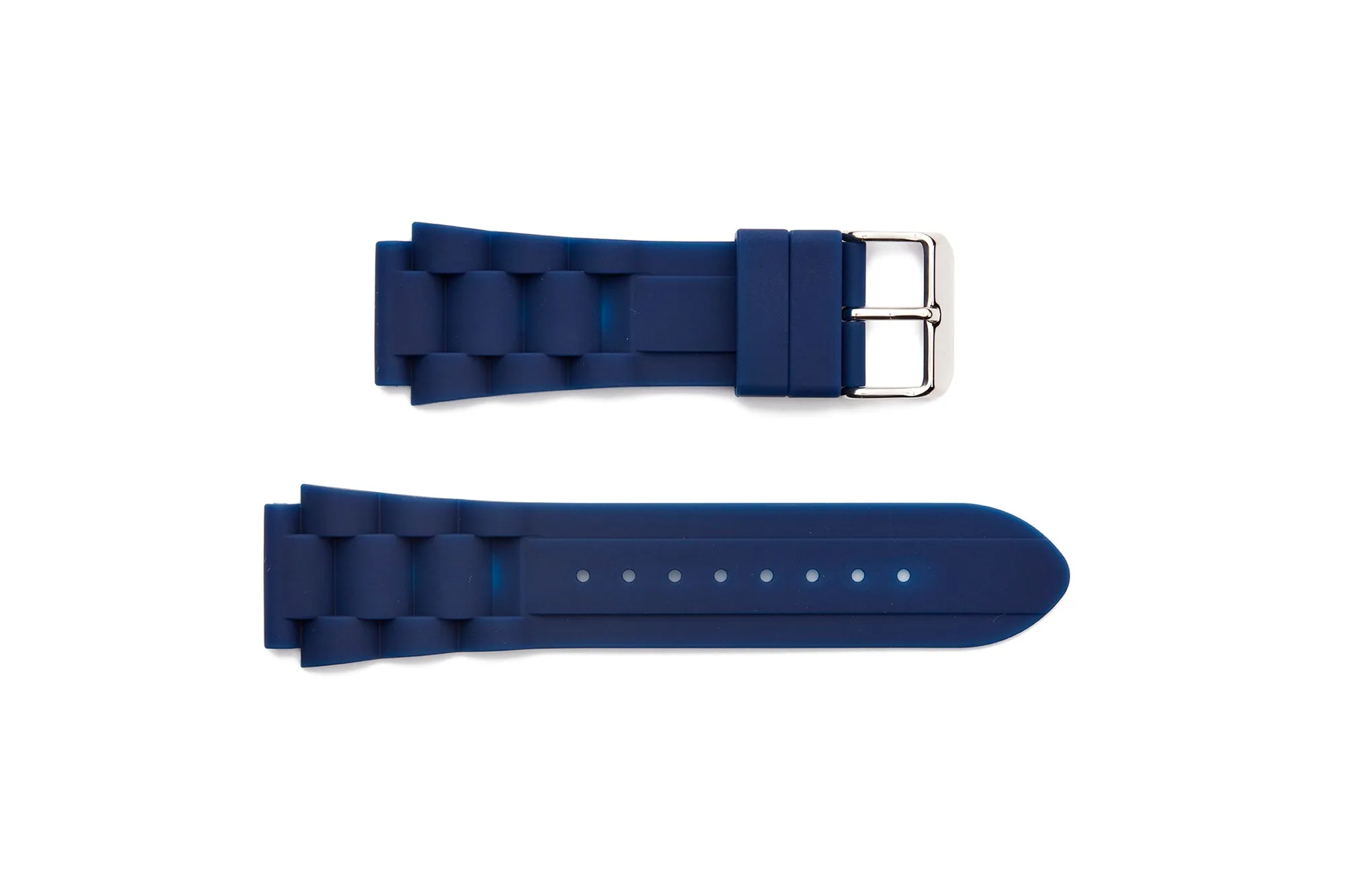 RUB-35 Oyster Style Rubber Watch Band