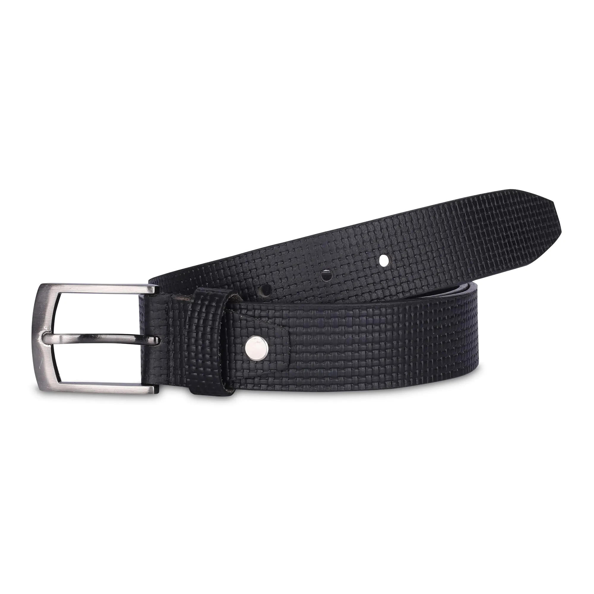 THE CLOWNFISH Men's Genuine Leather Belt -Black (Size-36 inches)