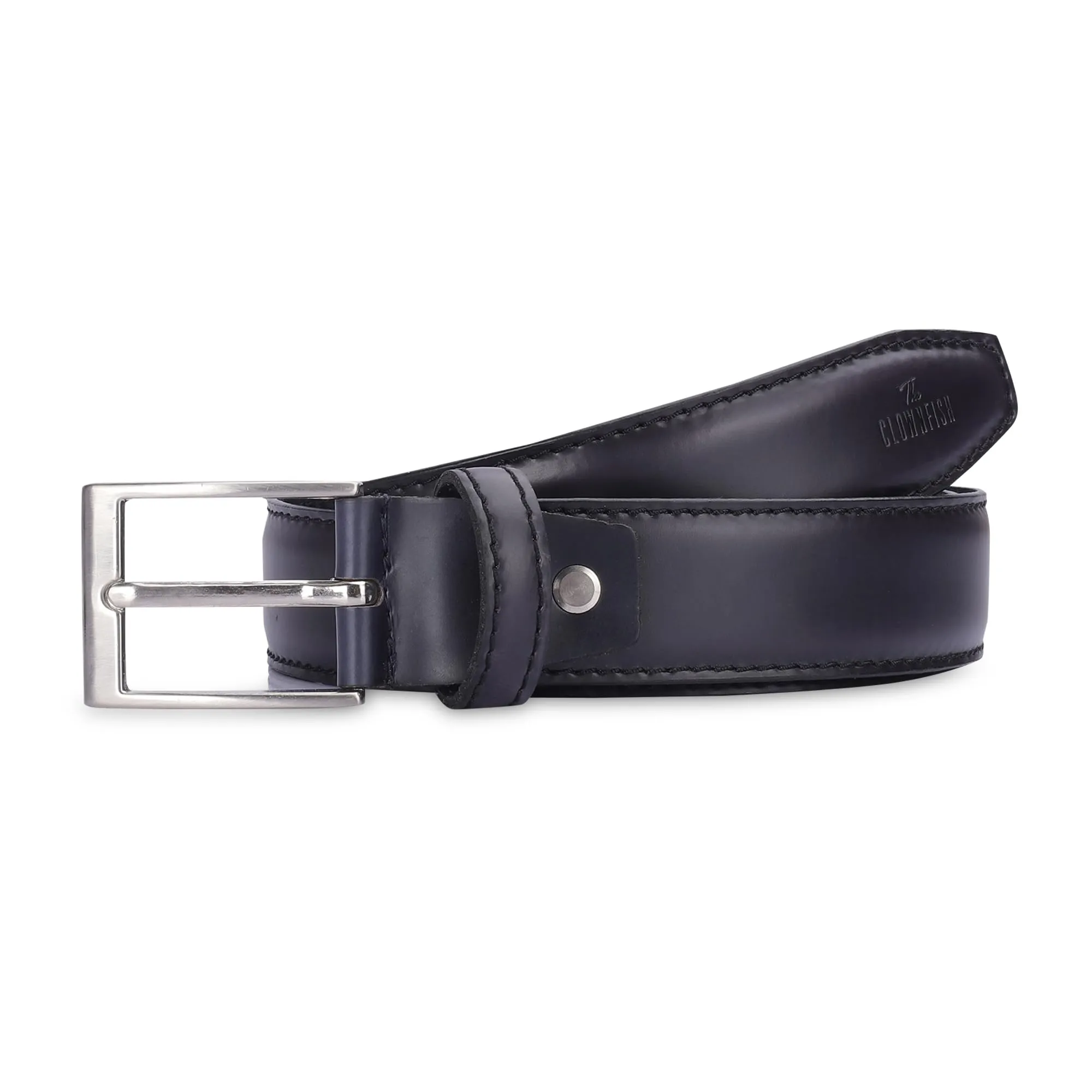 THE CLOWNFISH Men's Genuine Leather Belt - Black (Size-36 inches)