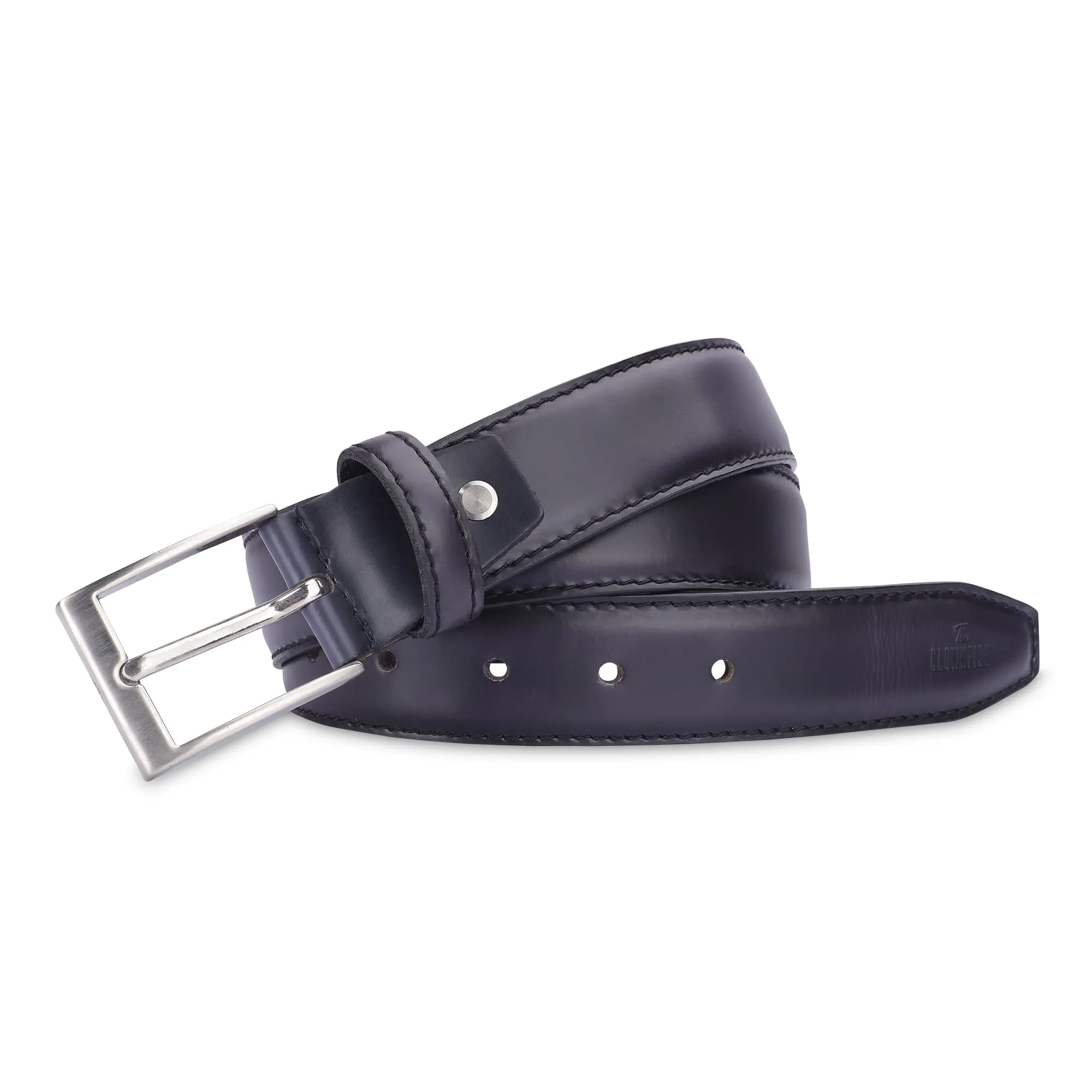 THE CLOWNFISH Men's Genuine Leather Belt - Black (Size-36 inches)