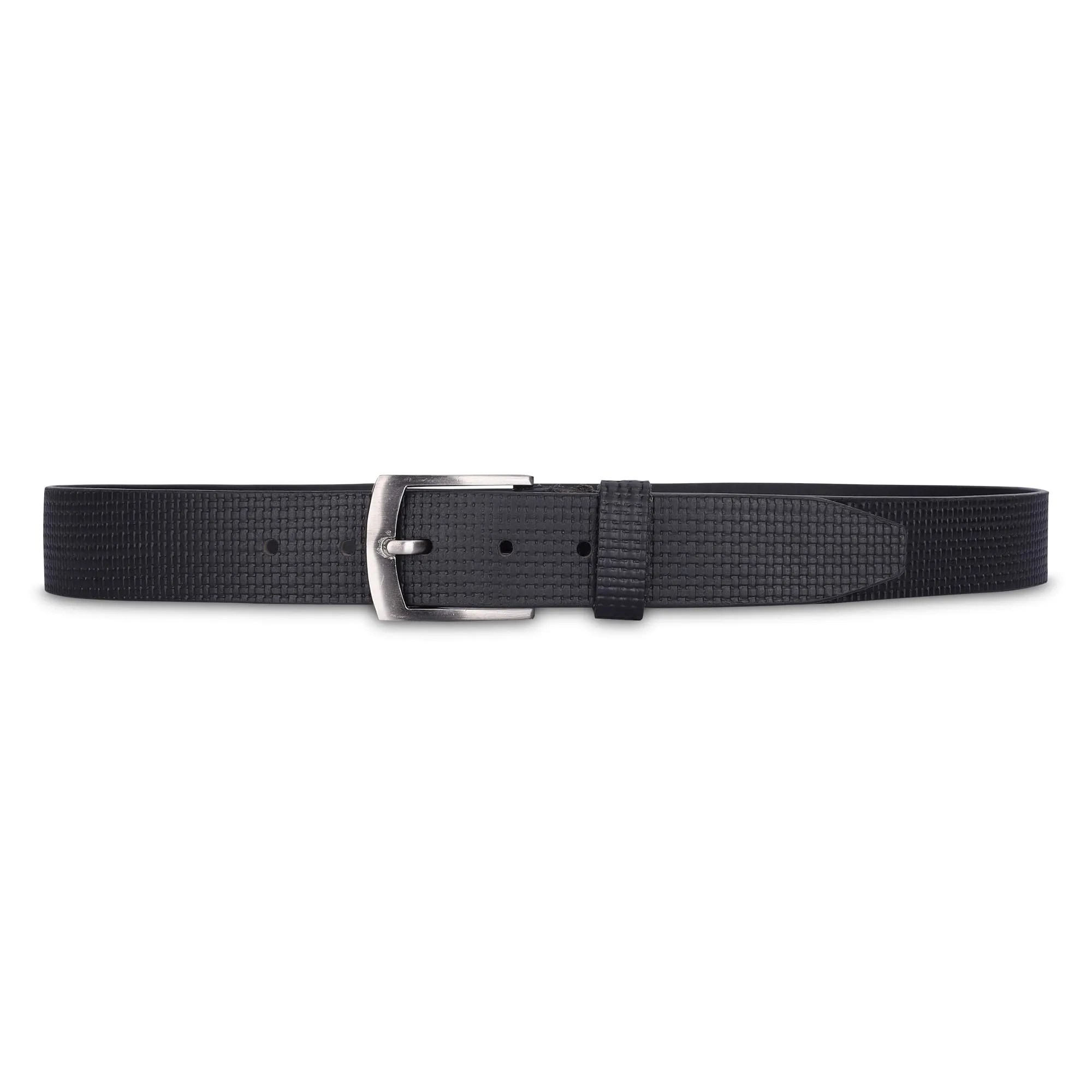 THE CLOWNFISH Men's Genuine Leather Belt -Black (Size-36 inches)