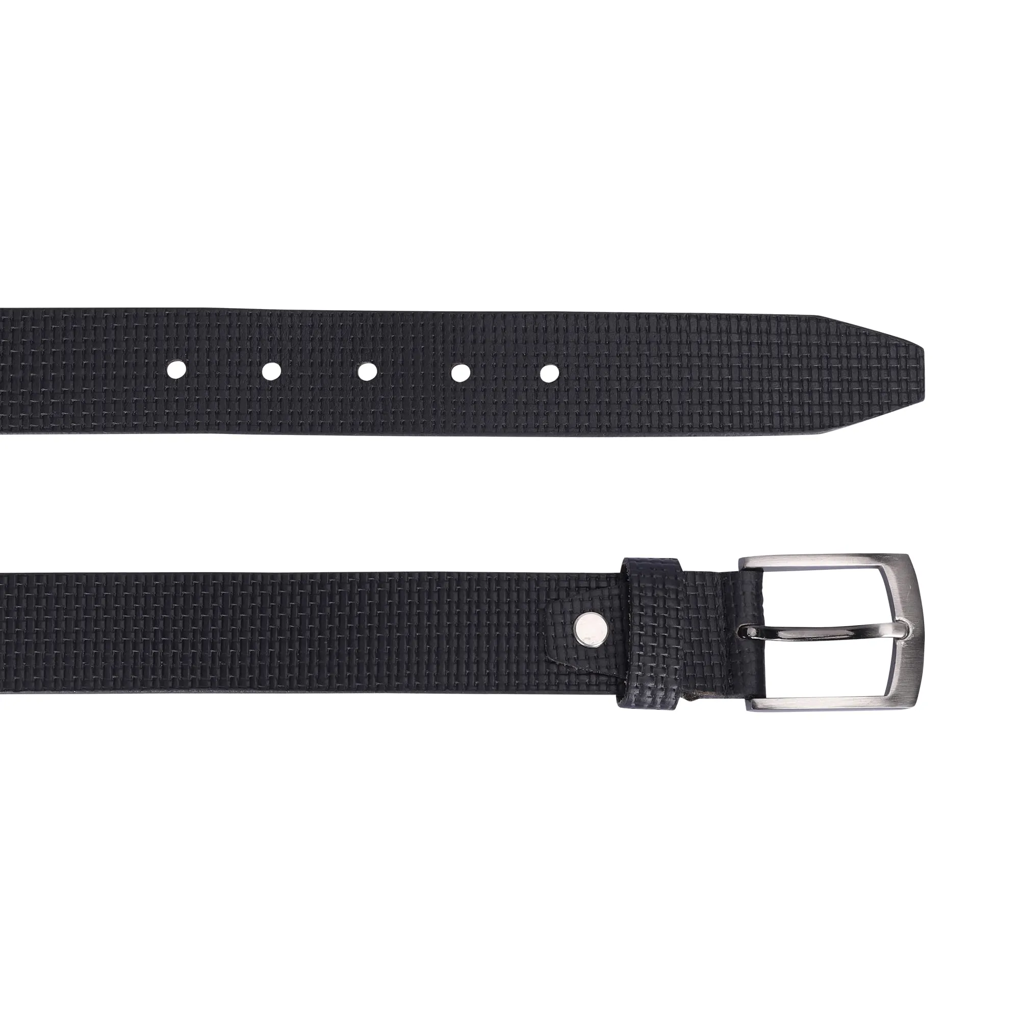 THE CLOWNFISH Men's Genuine Leather Belt -Black (Size-36 inches)